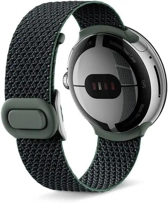 Google Pixel Watch Woven Band (Fun, Flexible Band Made With Recycled Polyester Yarn For Google Pixel Watch and Watch 2)